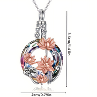 Unified Jewellery Lotus Flower Pendant Necklace For Women Silver Colour 1749