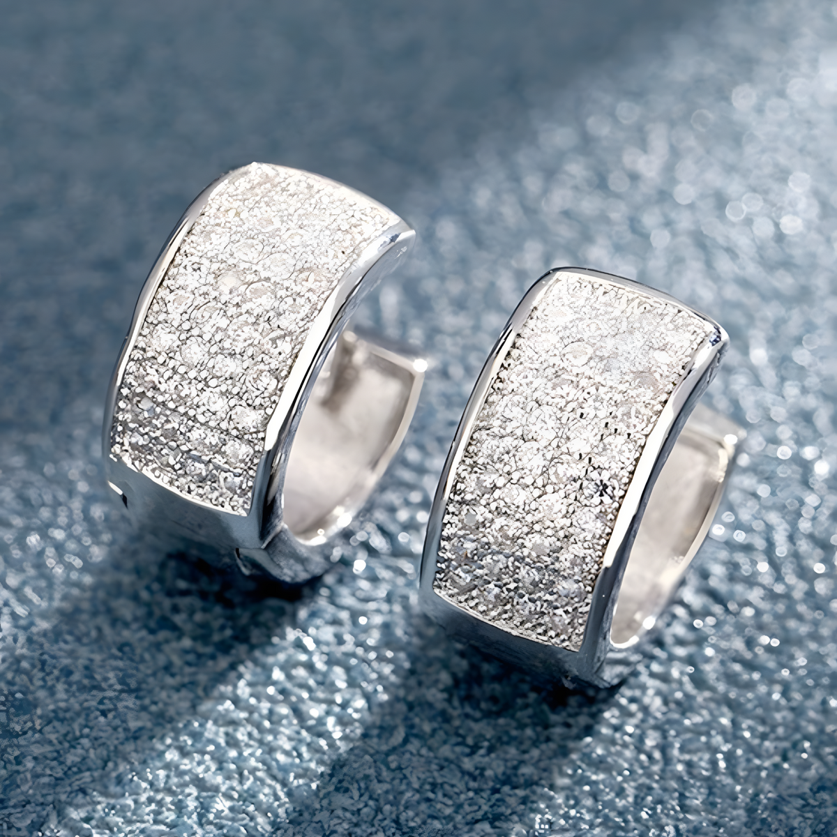 Sparkling Huggie Hoop Earrings for Women - 925 Sterling Silver Pave Zirconia 333