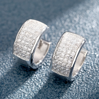 Sparkling Huggie Hoop Earrings for Women - 925 Sterling Silver Pave Zirconia 333