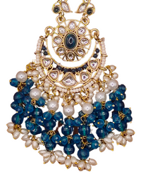 Elegant Bollywood Inspired Gold Kundan Earrings - Traditional Indian Jewelry 207