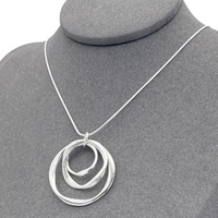 925 Sterling Silver Necklace Earring Jewelry Set for Women Lady: Dainty Pave 664