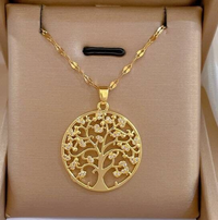 Creative Trendy Elegant Zircon Tree Of Life Pendant Necklace Decorative 33 UK