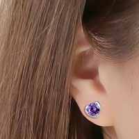 925 Silver Modern Swirl Design with Sparkling CZ Gemstones, Hypoallergenic 485
