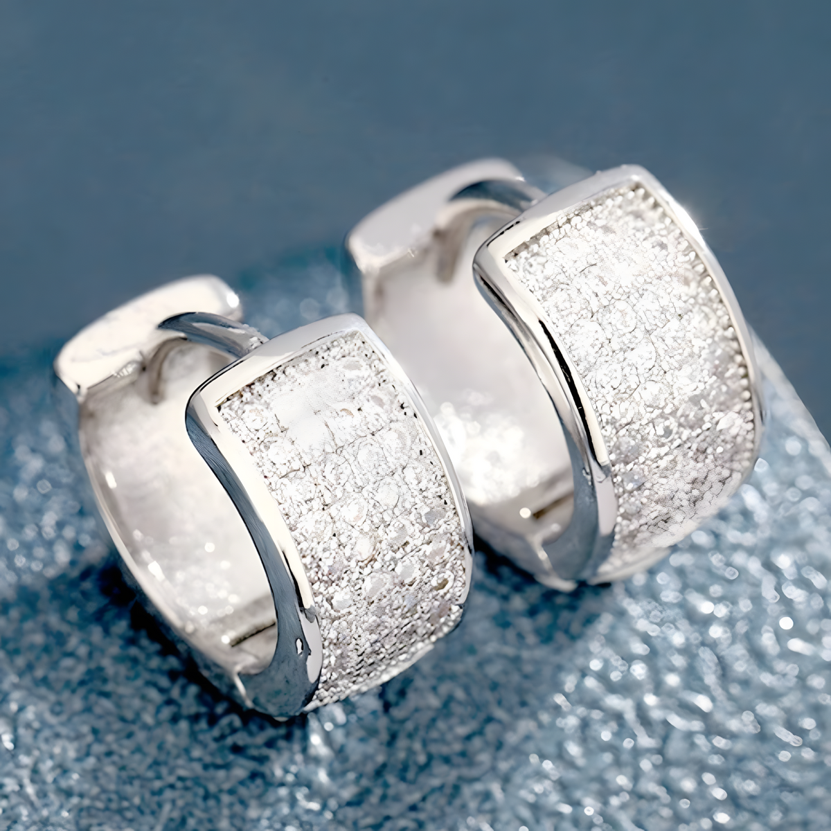 Sparkling Huggie Hoop Earrings for Women - 925 Sterling Silver Pave Zirconia 333