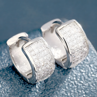 Sparkling Huggie Hoop Earrings for Women - 925 Sterling Silver Pave Zirconia 333