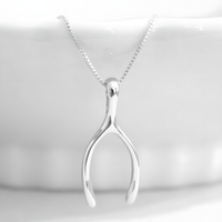 Wishbone Necklace Women 45cm Box Chain Y Pendant Lucky Minimalist Trendy 1471