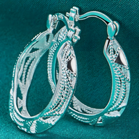 Dragon Hollow Hoop Earrings — Ethnic Hollow Dragon Pattern Lightweight Hoop 1421