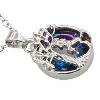 Unified Jewellery Tree of Life Horse Necklace,Silver Plated Stainless Steel B257