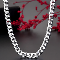 Elegant Sterling Silver Braided Link Chain Bracelet and Necklace Set Classic 429