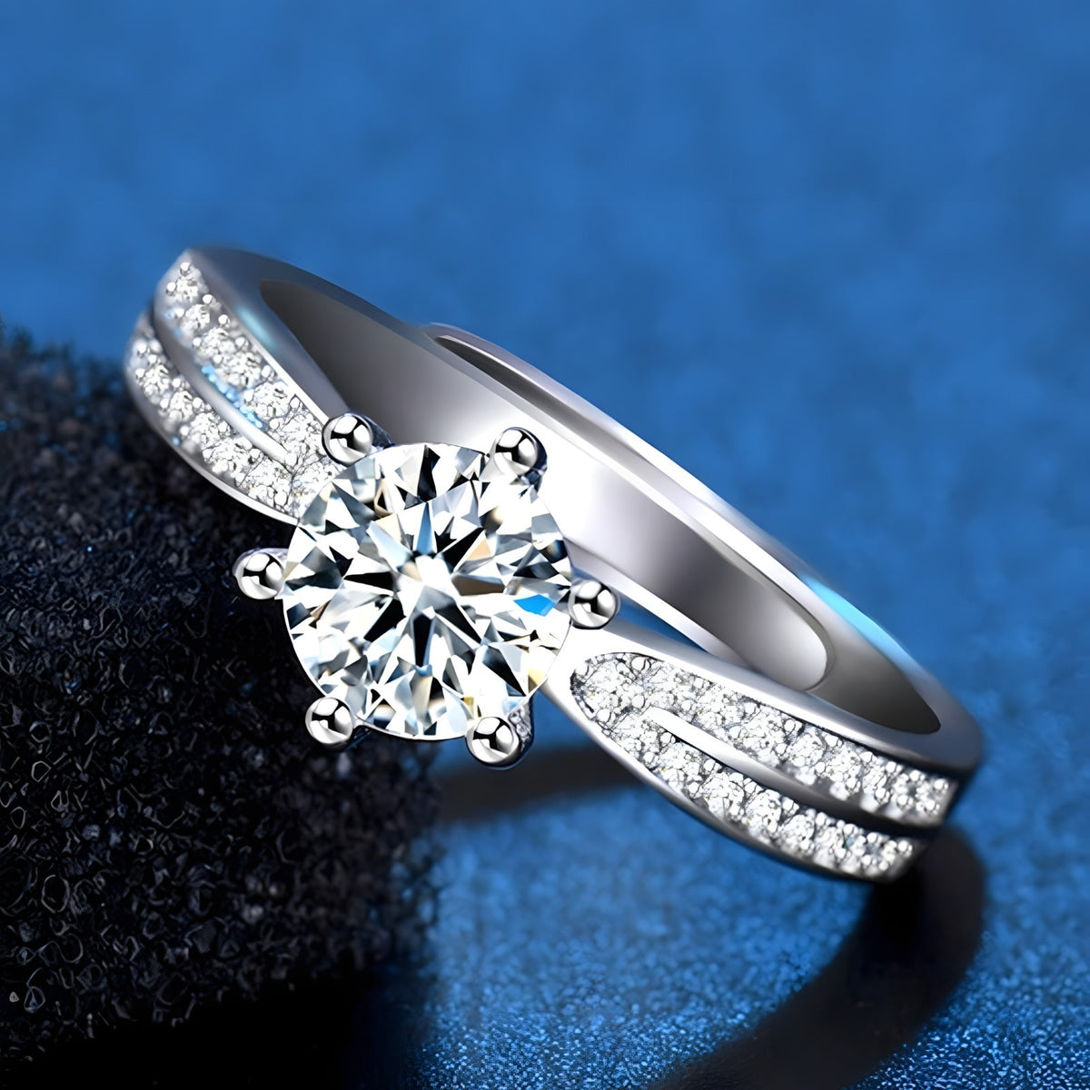 925 Sterling Silver Crown Ring for Women; Adjustable Rhinestone Open Finger 390