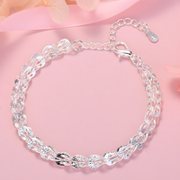Premium Braided Leaf Link Bracelet for Women - Adjustable Statement Chain 1818