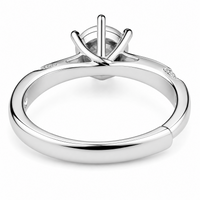 Adjustable Round Brilliant Zircon Engagement Ring, Elegant Twist Shoulder 1617
