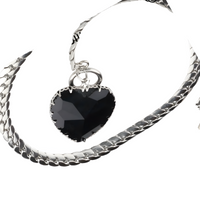 Red Crystal Heart Pendant Necklace – Premium Rose Filigree Heart Charm 1322