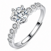 Elegant Halo Style Engagement Ring For Women Round Brilliant Cut Zircon 1602