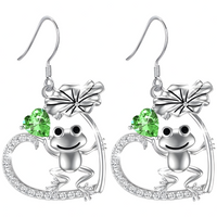 Frog Necklace and Earring Set for Women–Zinc Alloy Rhinestone Jewellery Set 1237