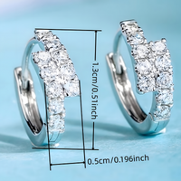 Huggie Hoop Earrings for Women: Dainty Dazzling Cubic Zirconia Cluster 653