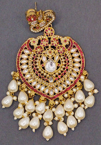 Elegant Bollywood Inspired Gold Kundan Earrings - Traditional Indian Jewelry 220