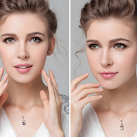 Sterling Silver Winged Drop Earrings for Women 925 Real Silver with Amethyst 293