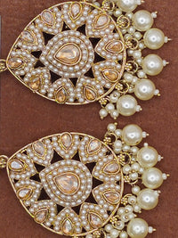 Elegant Bollywood Inspired Gold Kundan Earrings - Traditional Indian Jewelry 172