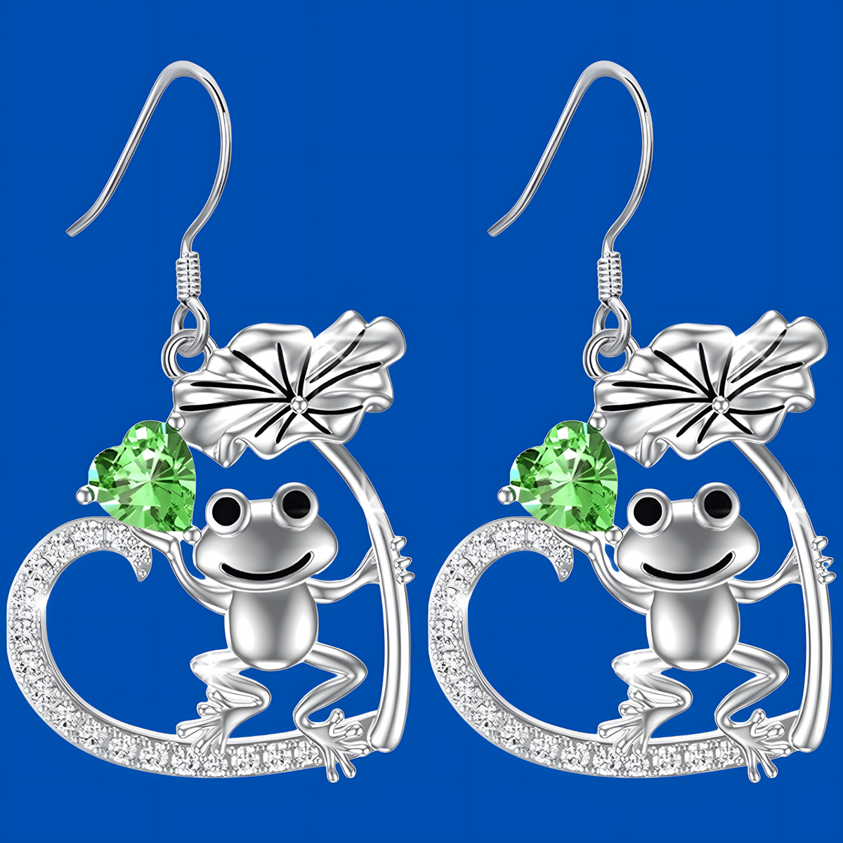 Frog Necklace and Earring Set for Women–Zinc Alloy Rhinestone Jewellery Set 1237