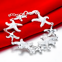Unified Jewellery Premium Starfish Charm Bracelet 20cm Adjustable Women 1829