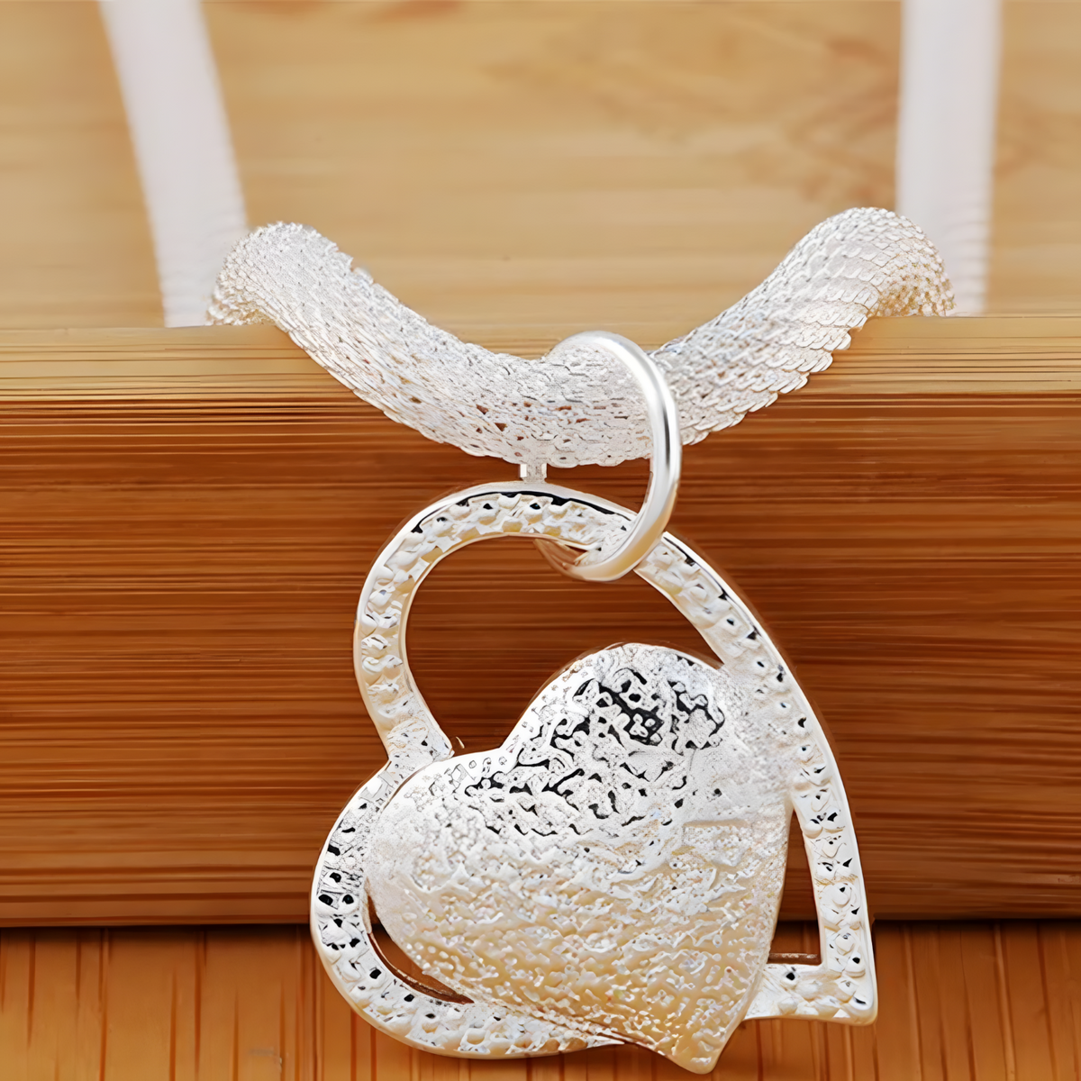 Unified Jewellery Double Heart Pendant Necklace with AAA Zircon Stones Women 480