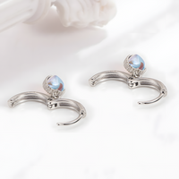 925 Silver-Plated Heart Hoop Earrings – Romantic Crystal Heart Dangle Hoops 927