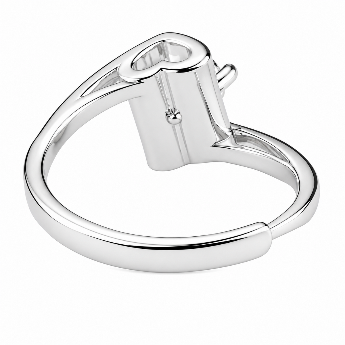 Women's Adjustable Solitaire Zircon Ring, Round Brilliant Cut Engagement 1612