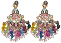 Elegant Bollywood Inspired Gold Kundan Earrings - Traditional Indian Jewelry 197