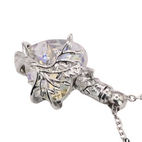 Womens Tree of Life Cremation Necklace Ashes Iridescent Heart-Shaped Crystal B95