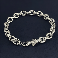 925 Sterling Chunky Chain Bracelet For Women Rolo Link Statement Bracelet 1760