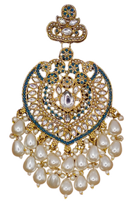 Elegant Bollywood Inspired Gold Kundan Earrings - Traditional Indian Jewelry 228