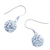 Crystal Ball Drop Earrings for Women – Sparkling Crystal Ball Dangle Design 1054