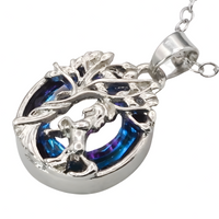 Unified Jewellery Tree of Life Horse Necklace,Silver Plated Stainless Steel B257