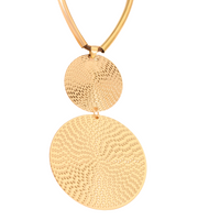Contemporary Layered Geometric Circular Choker Necklace Drop Earring Set B109