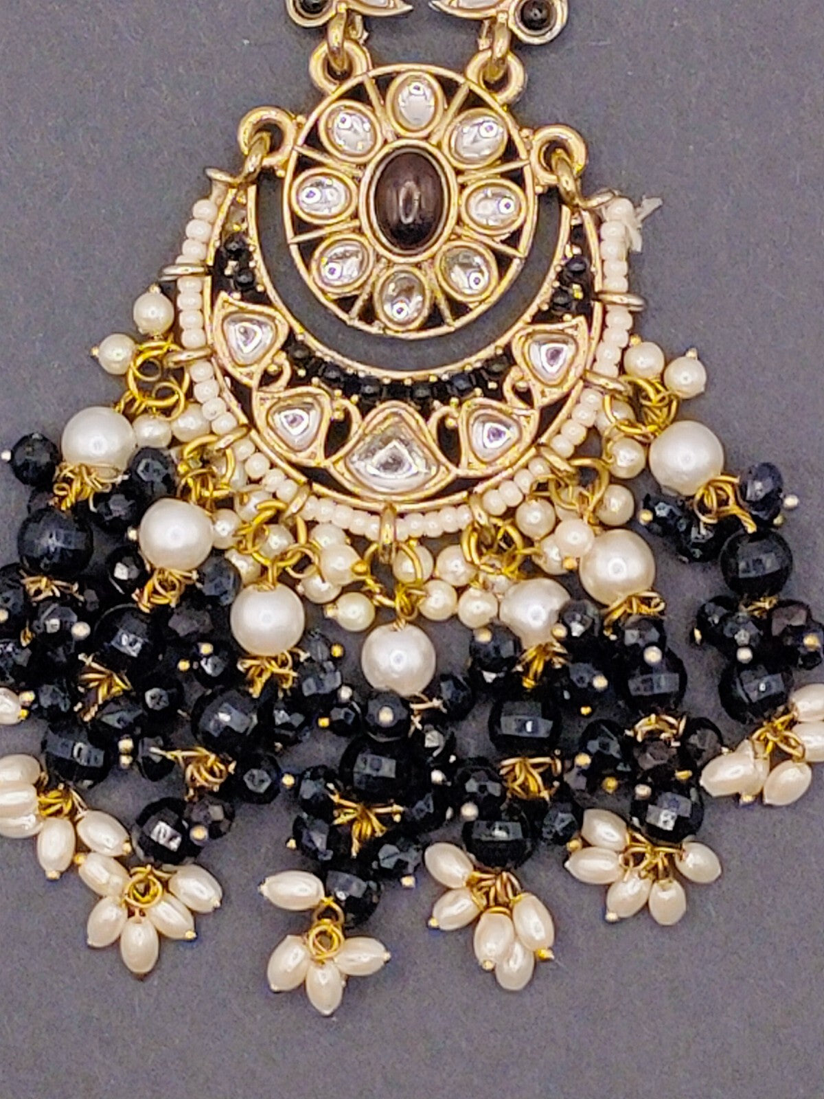 Elegant Bollywood Inspired Gold Kundan Earrings - Traditional Indian Jewelry 249