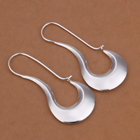 Smooth Wave Drop Earrings for Women – Copper Alloy with 925 Silver Plating 1234