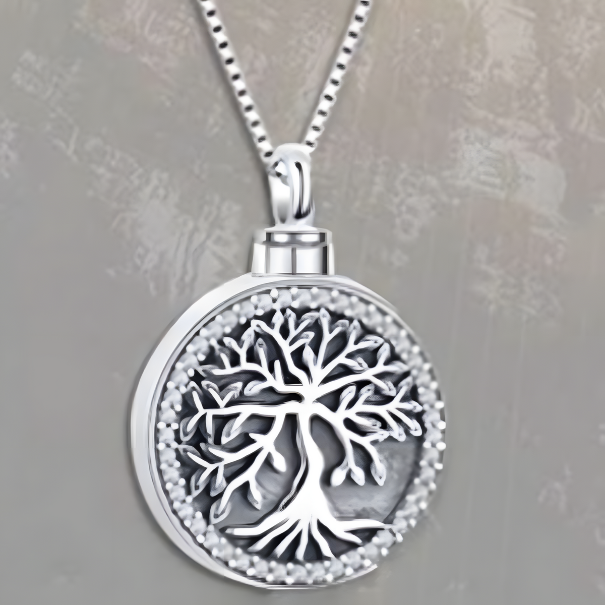 Sterling Silver Tree of Life Necklace for Women  Locket Pendant Cremation B98