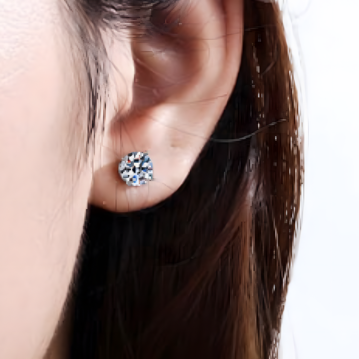 Classic Round Stud Earrings for Women – Sparkling Cubic Zirconia Solitaire 1008