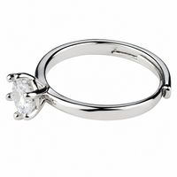 Premium Solitaire Ring For Women Round Brilliant Zircon Engagement Ring 1601