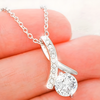 'My Bestie' Heart Necklace, Sterling Silver & Cubic Zircon B190 With Card NO BOX