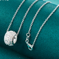 Silver Design Pendant Necklace by Unified Jewellery – Unisex Silver Chain 721