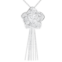 Unified Jewellery Premium Floral Tassel Pendant Necklace Long Chain Women 1830