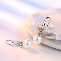 925 Silver Drop Earrings, Punk Style, Zircon Main Stone, Gift for Women 303