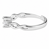 Women's Round Brilliant Zircon Ring Adjustable Elegant Solitaire Engagement 1613