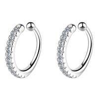 Tiny Huggie Hoop Earrings for Women 925 Sterling Silver Cubic Zirconia Cuff 314
