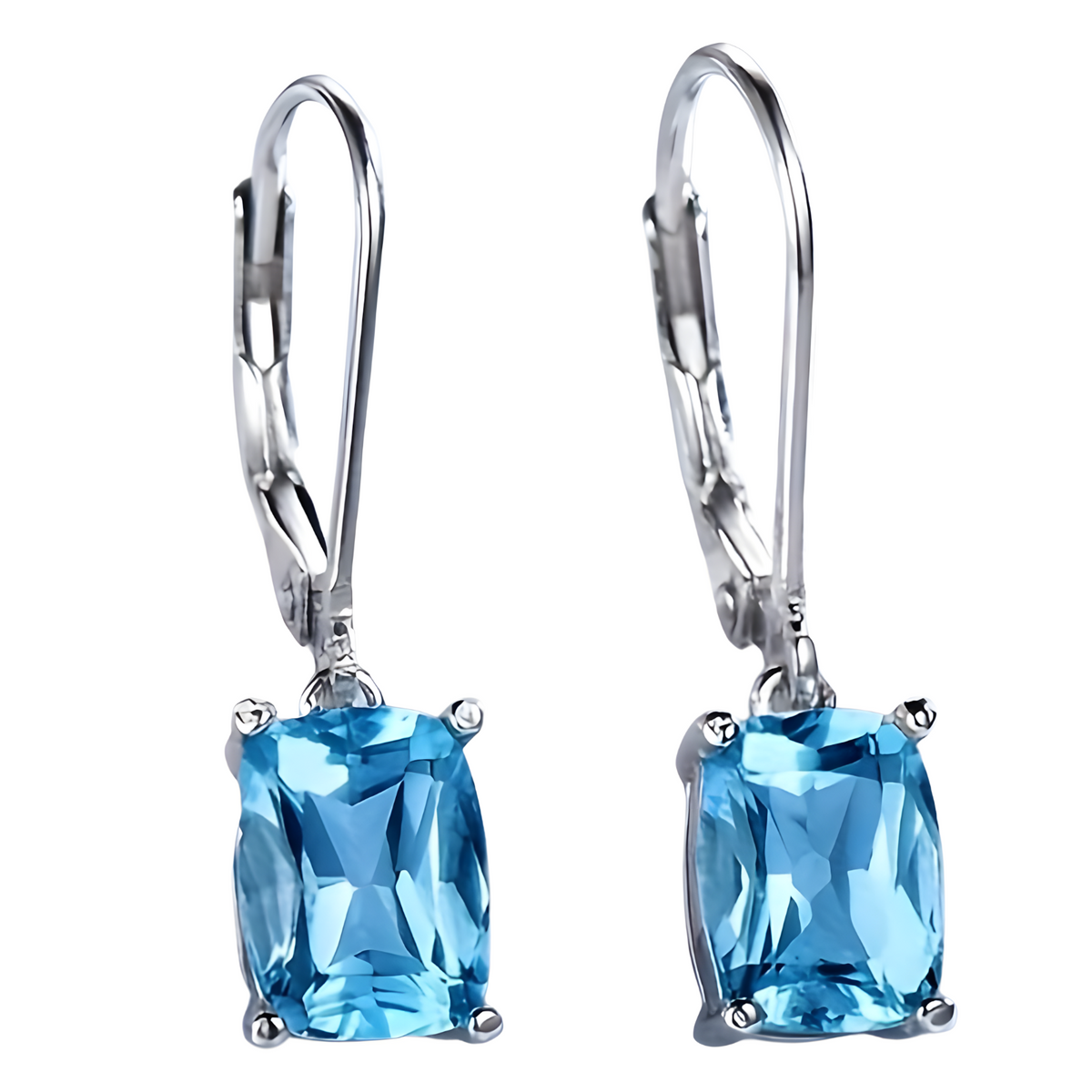 Copper Alloy Cubic Zirconia Drop Earrings for Women, Lever Back Dangle 505