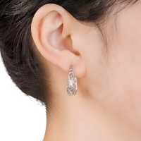 Elegant Hollow-Out Design Hoop Earrings for Women Graceful Vintage Inspired 559