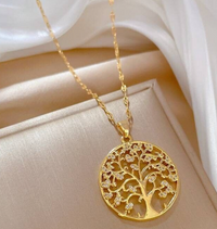 Creative Trendy Elegant Zircon Tree Of Life Pendant Necklace Decorative 33 UK