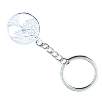 Tree of Life Keychain for Men & Women – Zinc Alloy Metal Round Pendant 30mm 1138